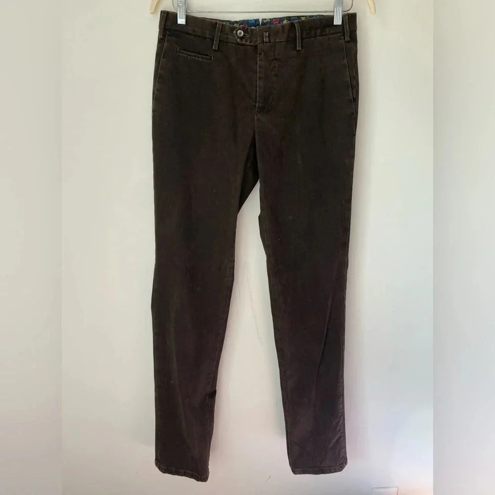 Pt01 Pants Men’s 48 Invasion Game Print Chino Brown